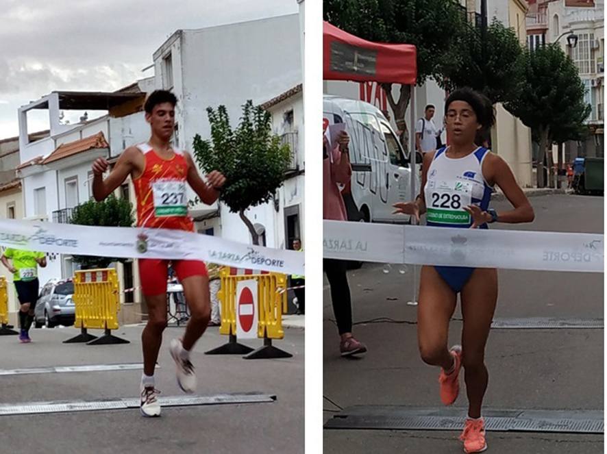 Francisco Cáceres y Carla Arce, ganadores de la IX Carrera Popular