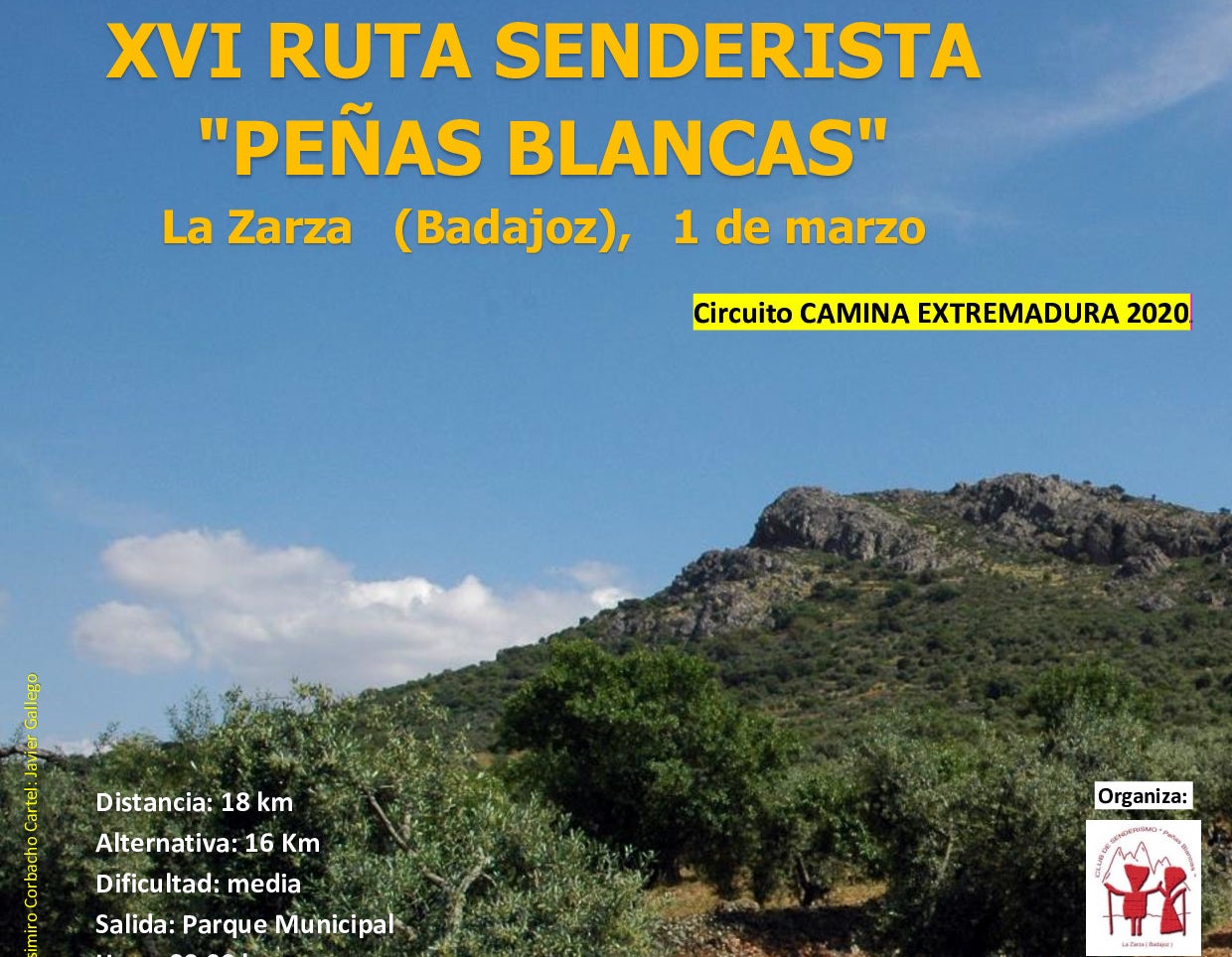Abierto el plazo de inscripción para la XVI Ruta Senderista 'Peñas Blancas'
