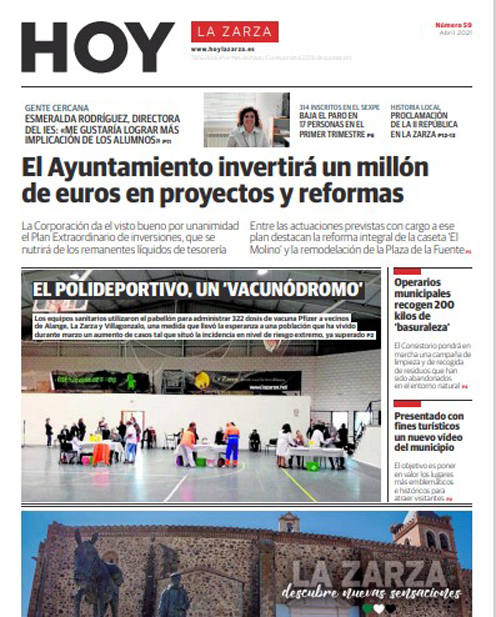 Este sábado sale el periódico de abril