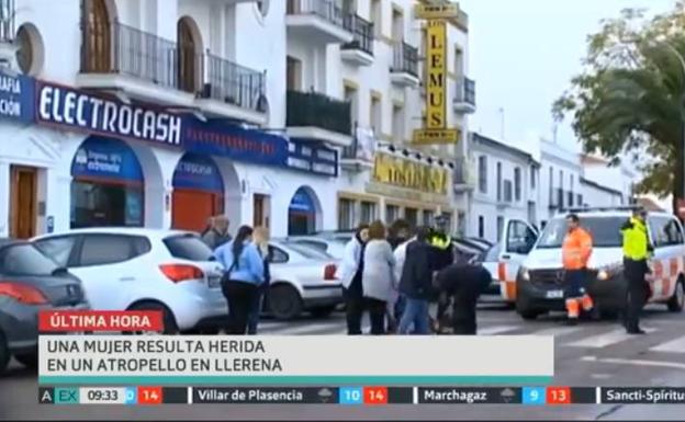 Accidente en Llerena con una mujer herida