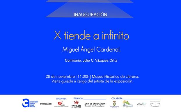 Inauguración 'X tiende a infinito', del artista Miguel Ángel Cardenal