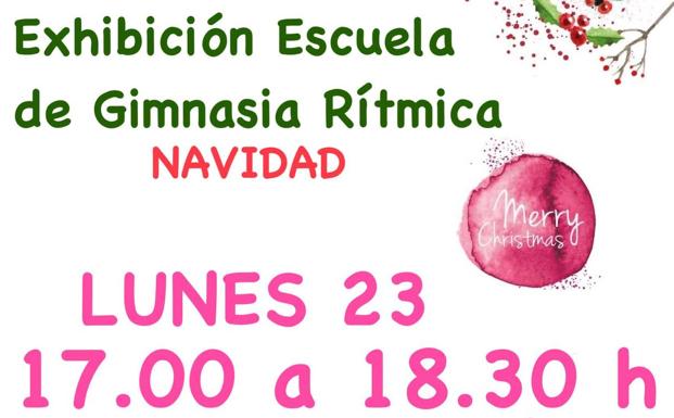 Exhibición de Gimnasia Rítmica este lunes a las 17:00