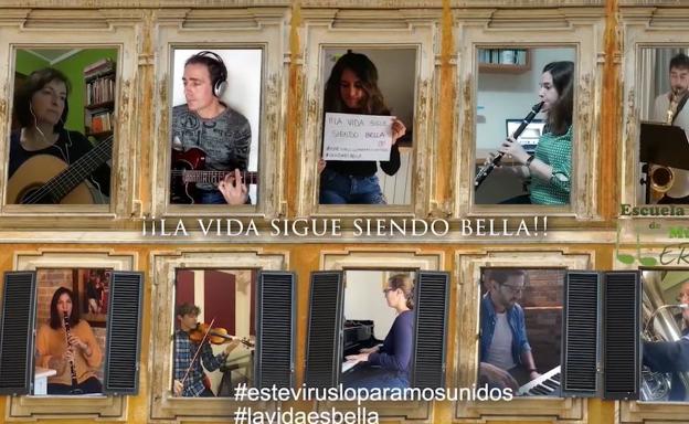Los profesores de la Escuela de Música se unen para recordar que 'la vida es bella'