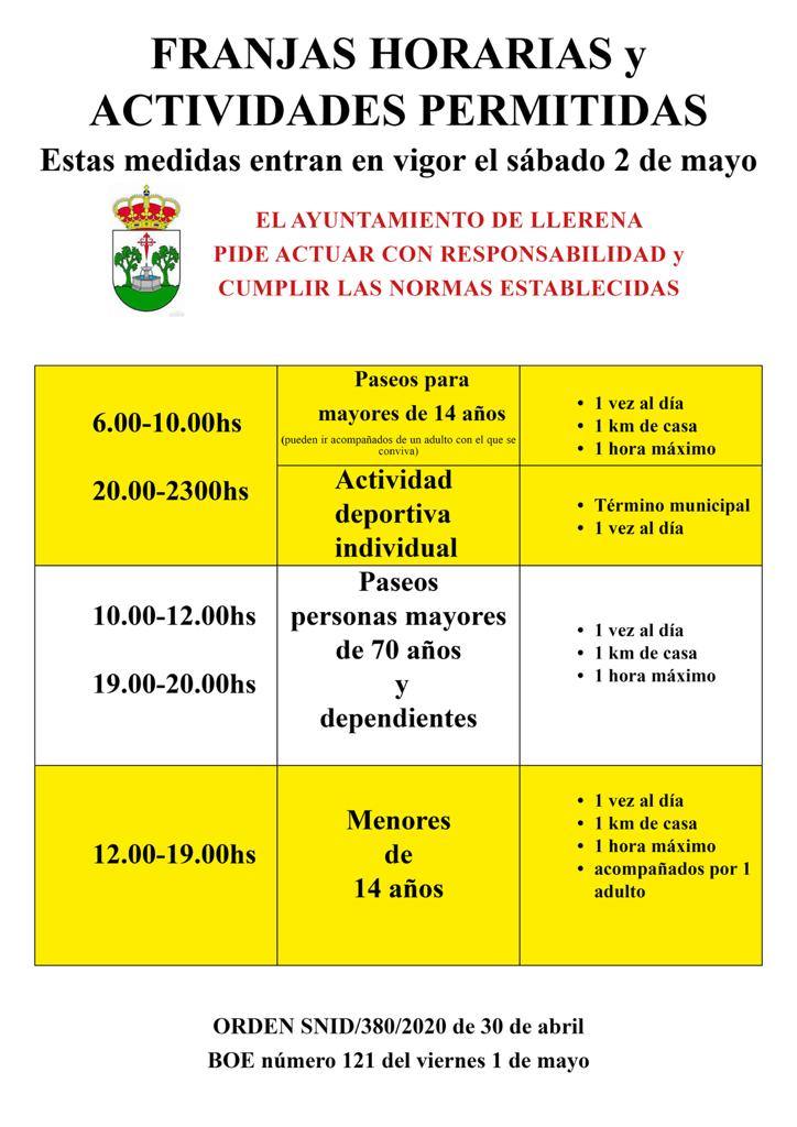 Franjas horarias para hacer deporte
