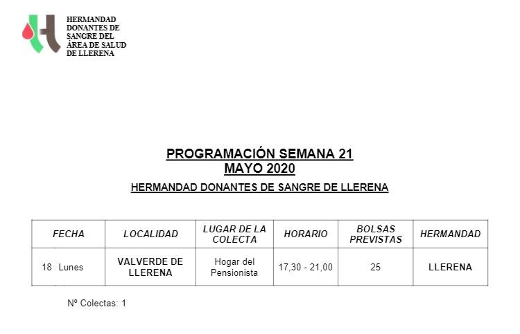 Donación de la Hermandad de Donantes este lunes