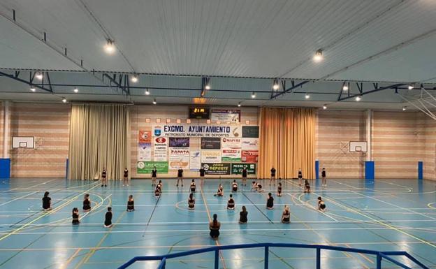 La Asociación La Cigüeña actuó en el Pabellón