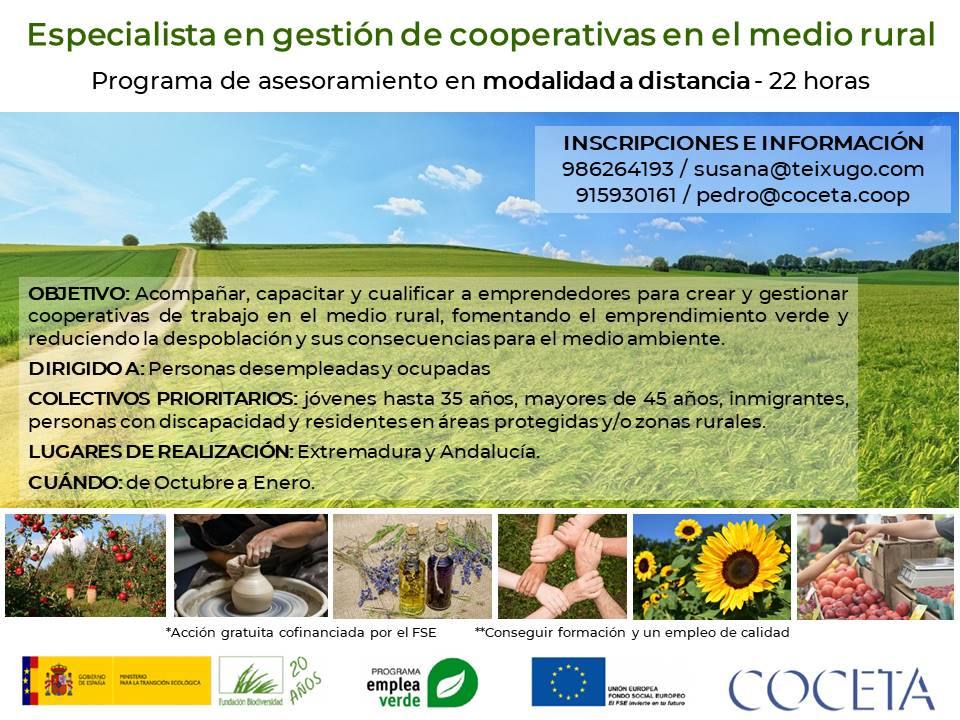 Curso de especialista en gestión de cooperativas en el medio rural