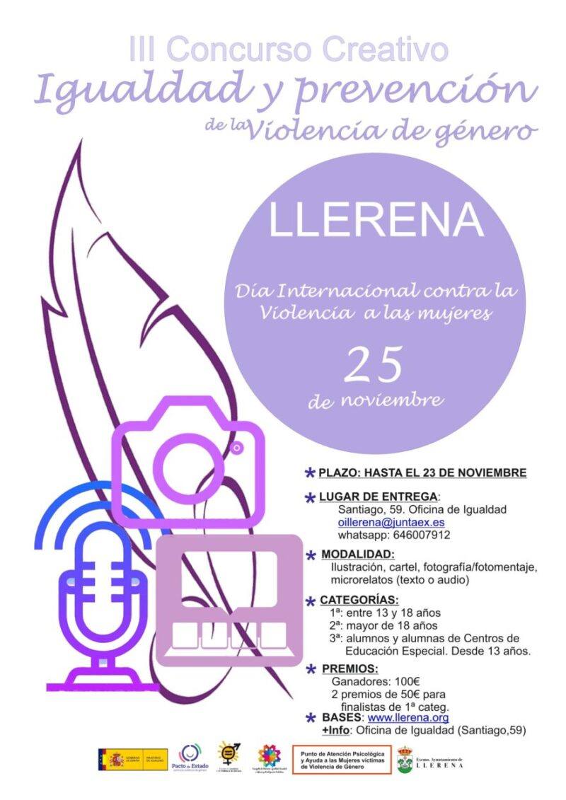 Convocado el III Concurso Creativo 'Igualdad y prevención de la violencia de género'