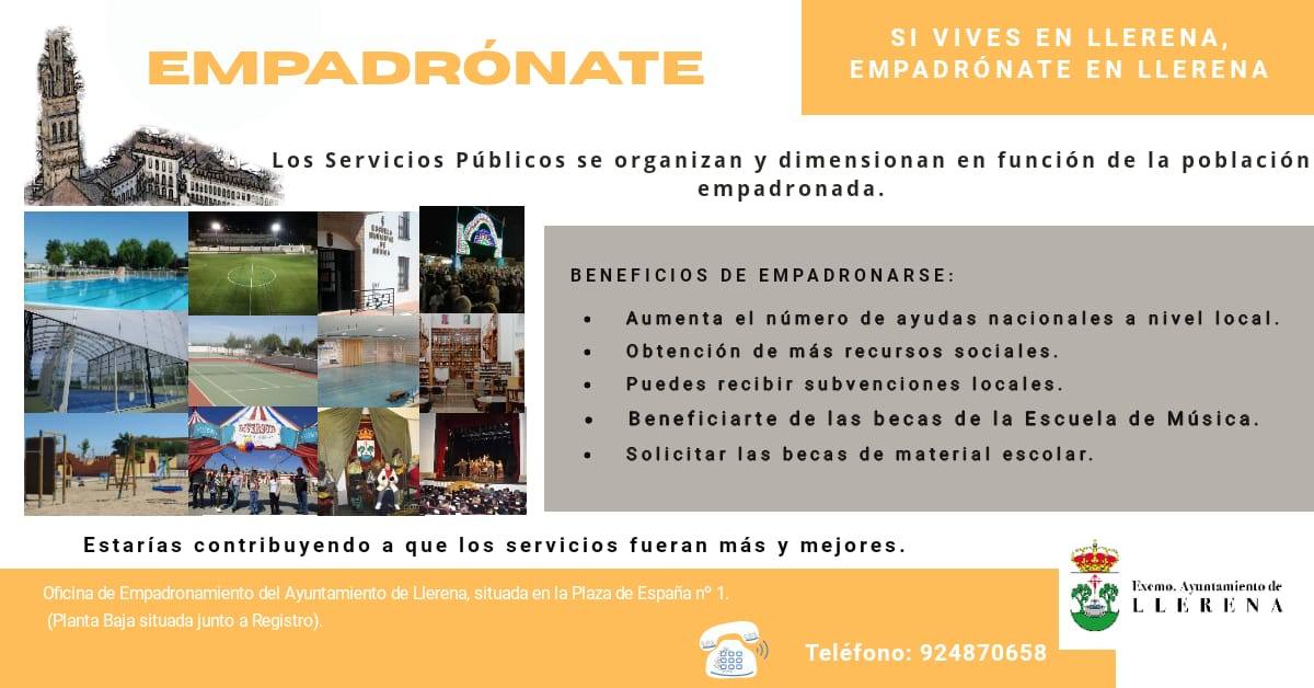 Se lanza la campaña local 'Si vives en Llerena, empadrónate en Llerena'