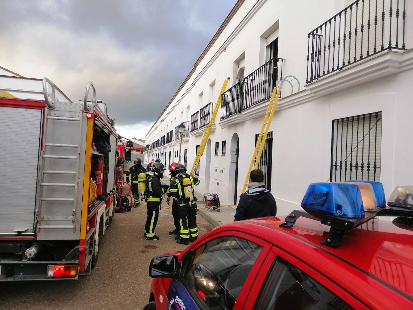 Incendio en una casa de Llerena