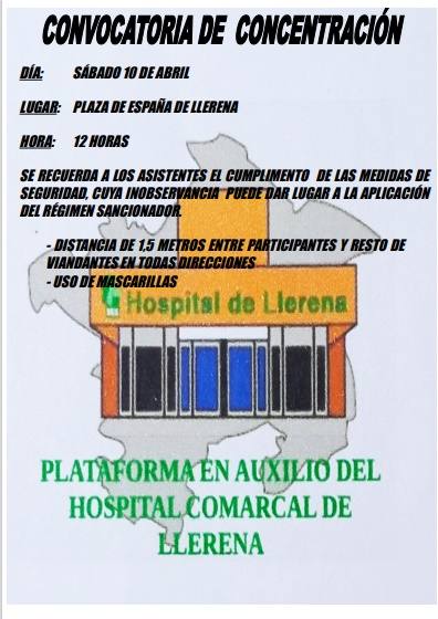 La Plataforma en Auxilio del Hospital se concentra en la Plaza de España