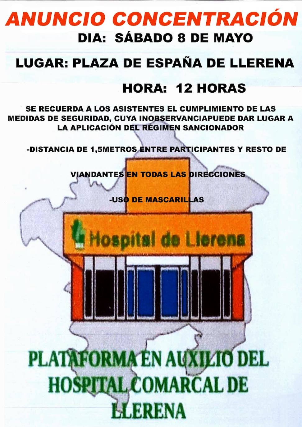 Nueva concentración por el Hospital en la Plaza de España