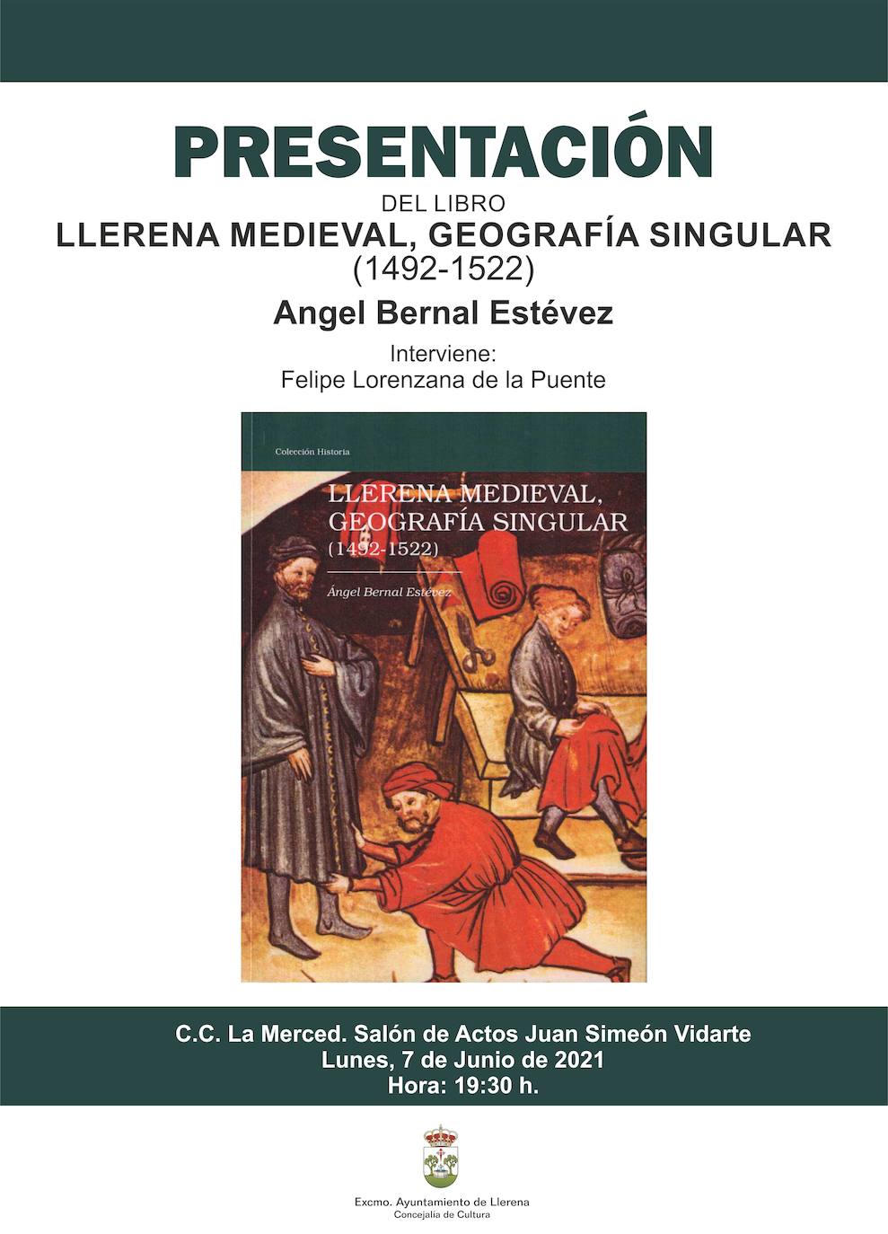 Ángel Bernal presenta «Llerena medieval, geografía singular»