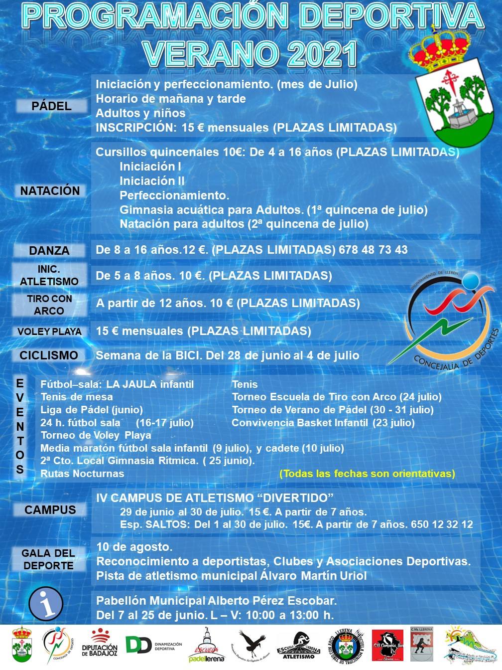 Anunciada la programación deportiva para verano