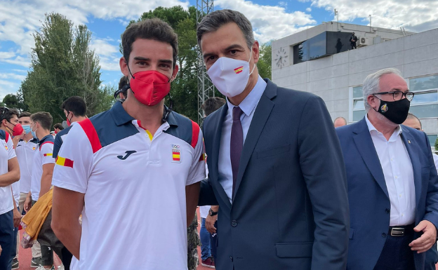 Álvaro Martín asiste al acto de homenaje a los deportistas olímpicos y paralímpicos de los Juegos de Tokio