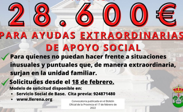 El Ayuntamiento anuncia ayudas en apoyo social para contingencias