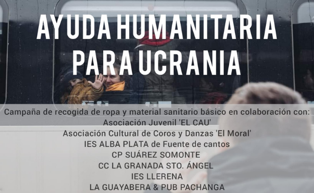Asociaciones y centros educativos locales y comarcarles inician una campaña de recogida de ropa y material sanitario básico para Ucrania