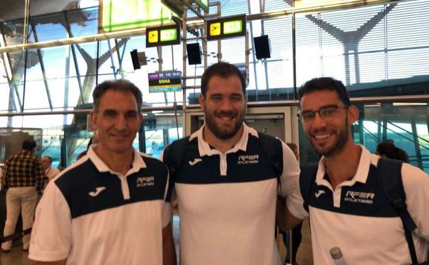 Álvaro Martín, con la selección para el Iberoamericano
