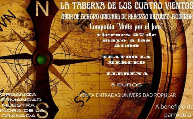 Este viernes, representación de 'La Taberna de los Cuatro Vientos' en Llerena