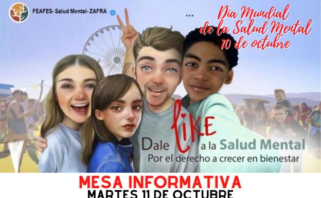 El hospital contará este martes con una mesa informativa sobre la salud mental