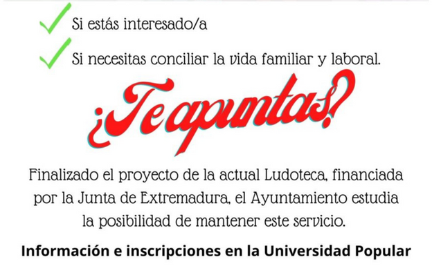 El Ayuntamiento se plantea dar continuidad a la Ludoteca Municipal