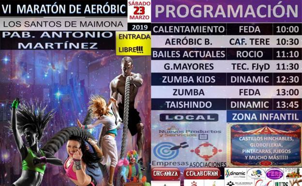 El pabellón Antonio Martínez acoge el VI Maratón de Aeróbic