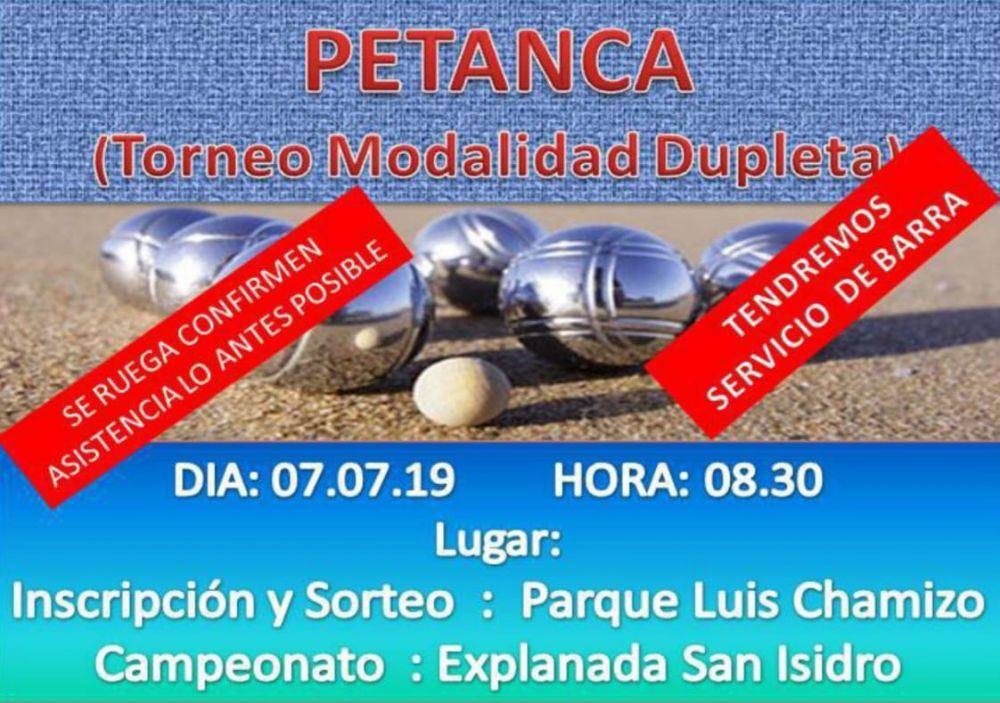 La asociación de Amigos de la Petanca convoca un campeonato para este domingo