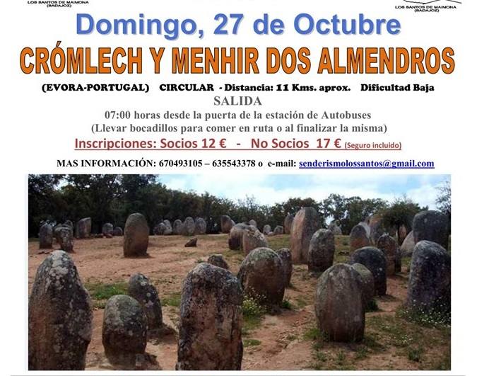 La Verea viajará este domingo hasta Évora para recorrer la ruta Crómlech y Mehir Dos Almendros