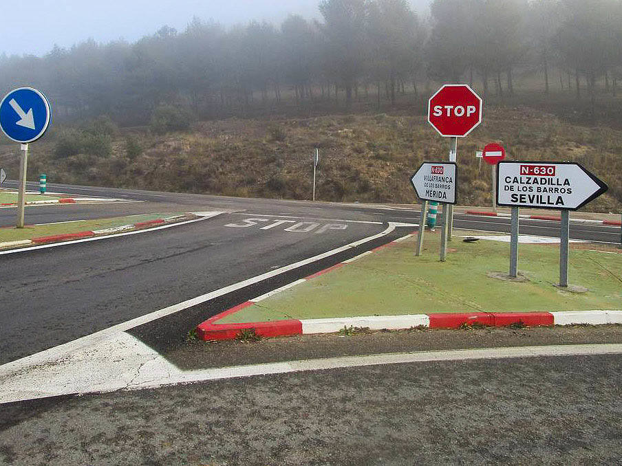 El Mitma informa de la licitación de las obras para construir una glorieta en el P.K. 677+500 de la carretera N-630, en Los Santos