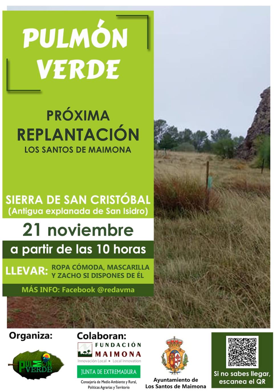 Pulmón Verde ha organizado este domingo en la sierra una replantación con especies autóctonas