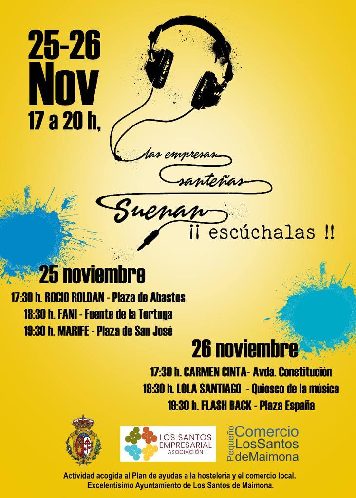 Las empresas santeñas se harán escuchar con conciertos y sorteos del 25 al 27 de noviembre