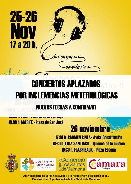 Aplazada la iniciativa 'Las empresas santeñas suenan', debido a las inclemencias meteorológicas