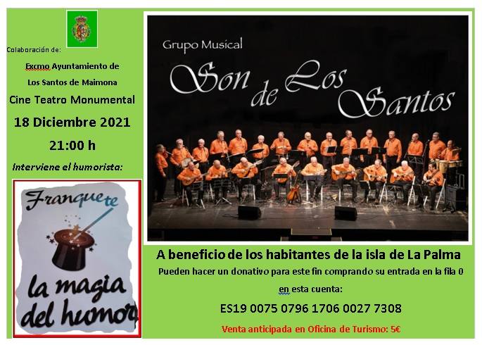 Son de Los Santos regresa por Navidad al escenario del Teatro Cine Monumental con un concierto solidario