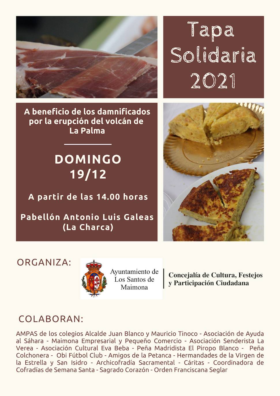 La tapa solidaria vuelve este domingo a beneficio de los afectados por la erupción del volcán de la Palma