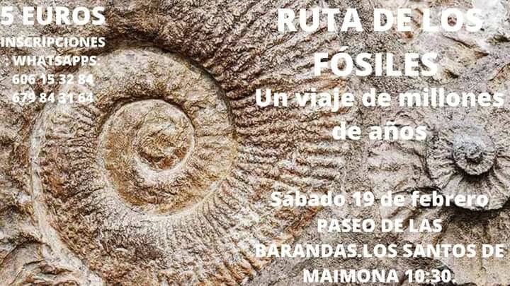 Ruta de fósiles 'Un viaje de millones de años' por el entorno de Los Santos el 19 de febrero