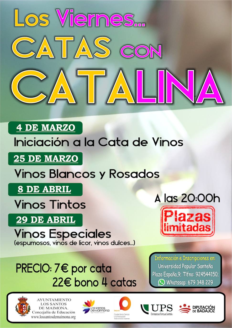 'Los viernes… Catas con Catalina', una propuesta de la UPS para conocer más sobre catas de los distintos vinos
