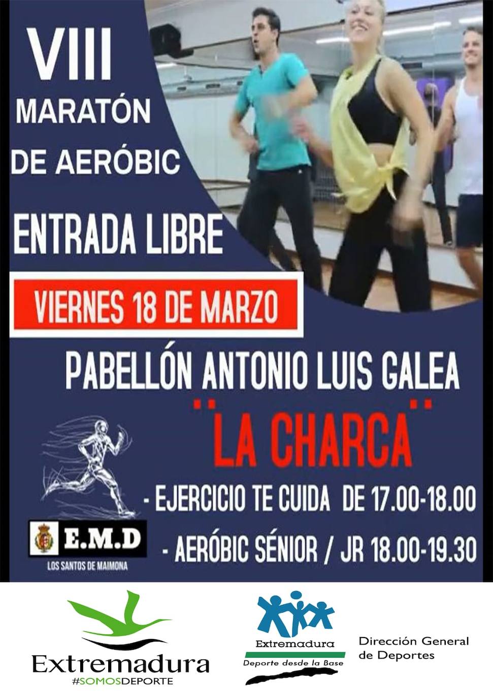 El VIII Maratón de Aeróbic se celebrará el viernes 18 en el Pabellón Antonio Luis Galea