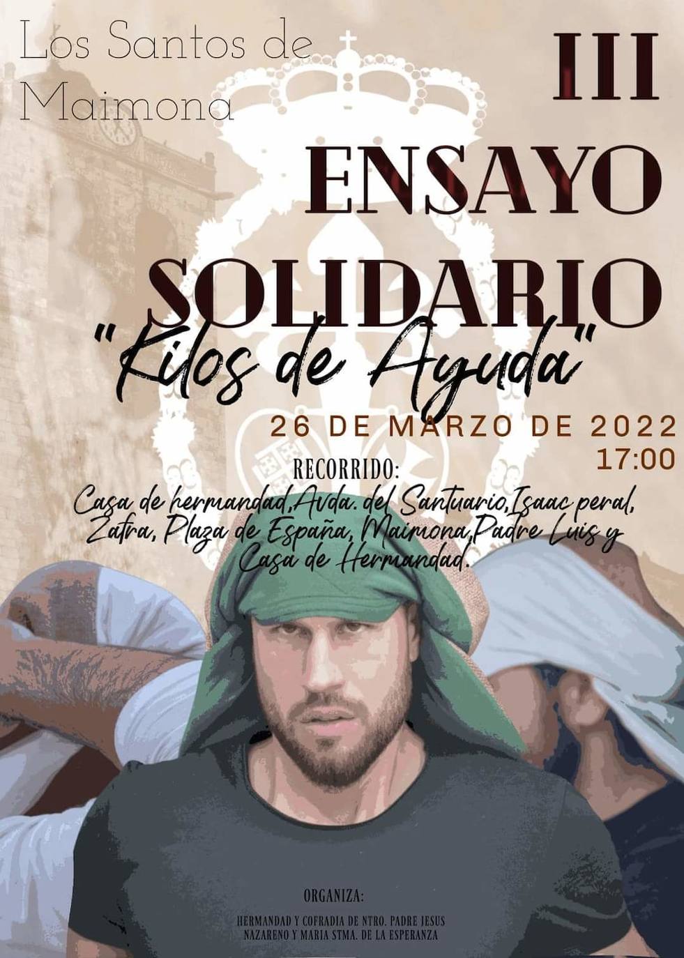 Los costaleros de la Hermandad del Nazareno y Esperanza harán este próximo sábado un ensayo solidario