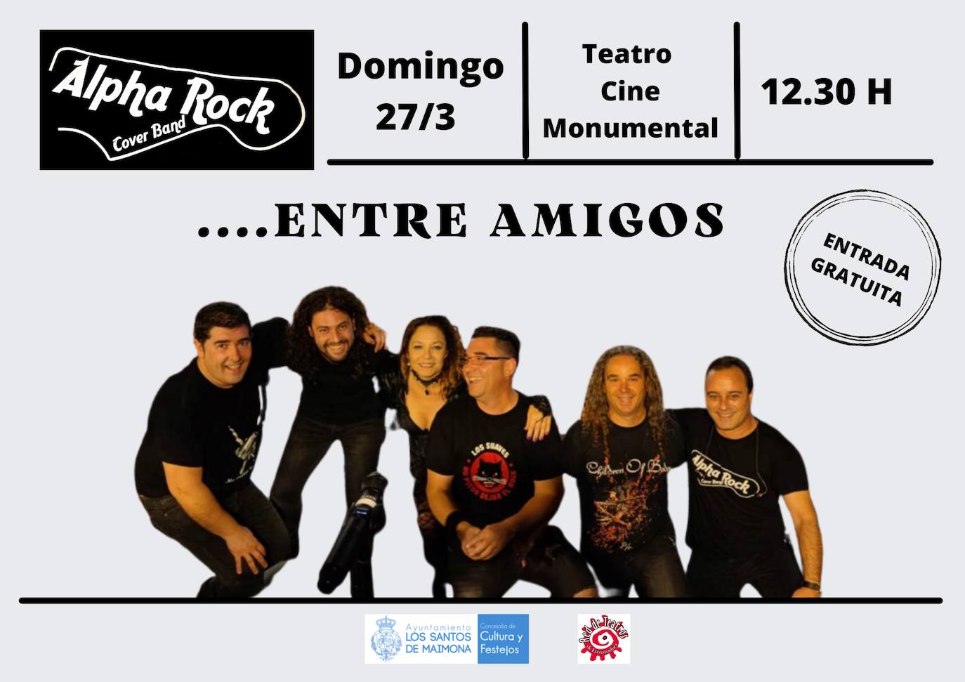 Alpha Rock entre amigos, este domingo en el Teatro Cine Monumental