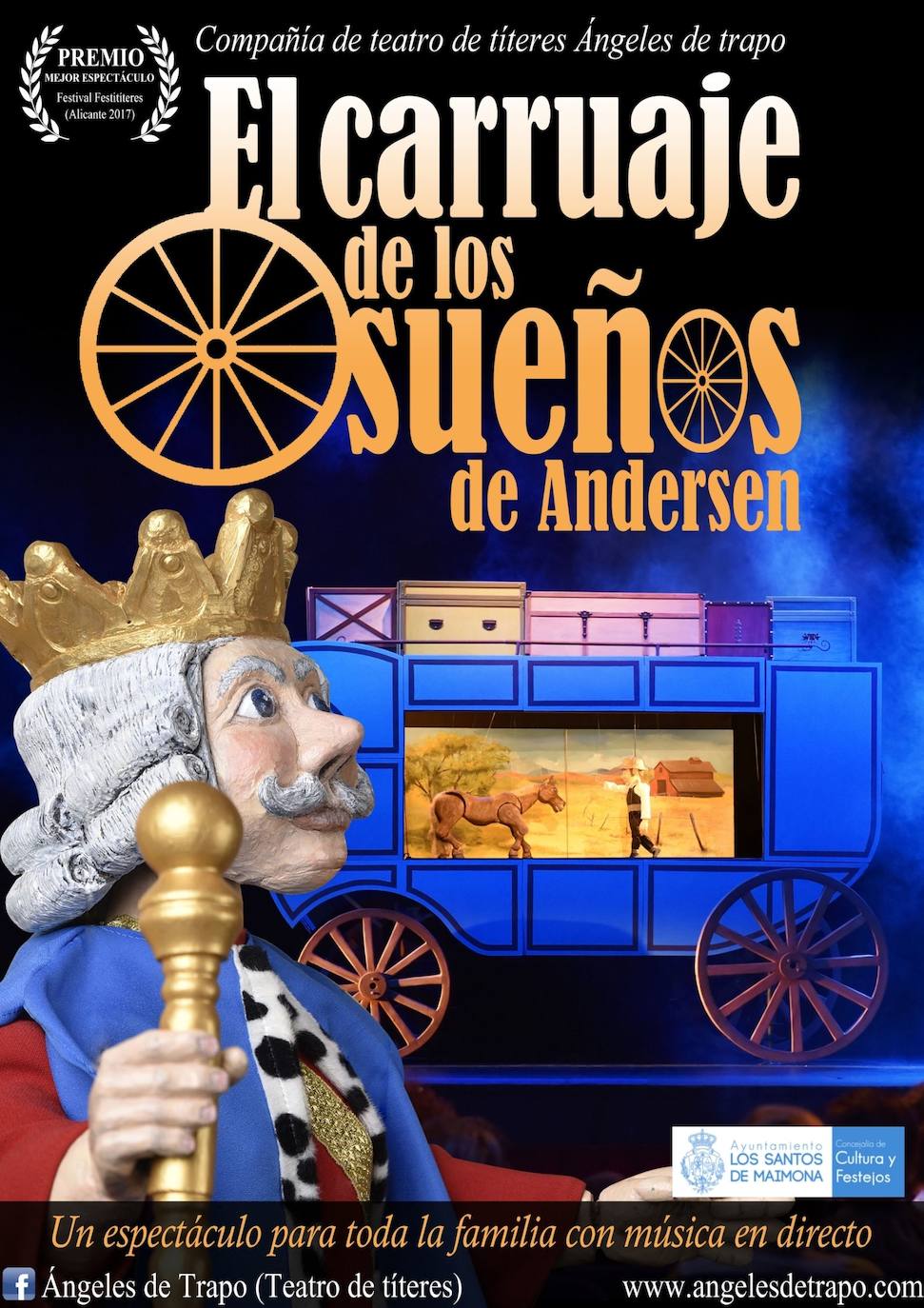 La Concejalía de Cultura celebra este viernes el día del libro con el teatro de títeres 'El Carruaje de los Sueños'