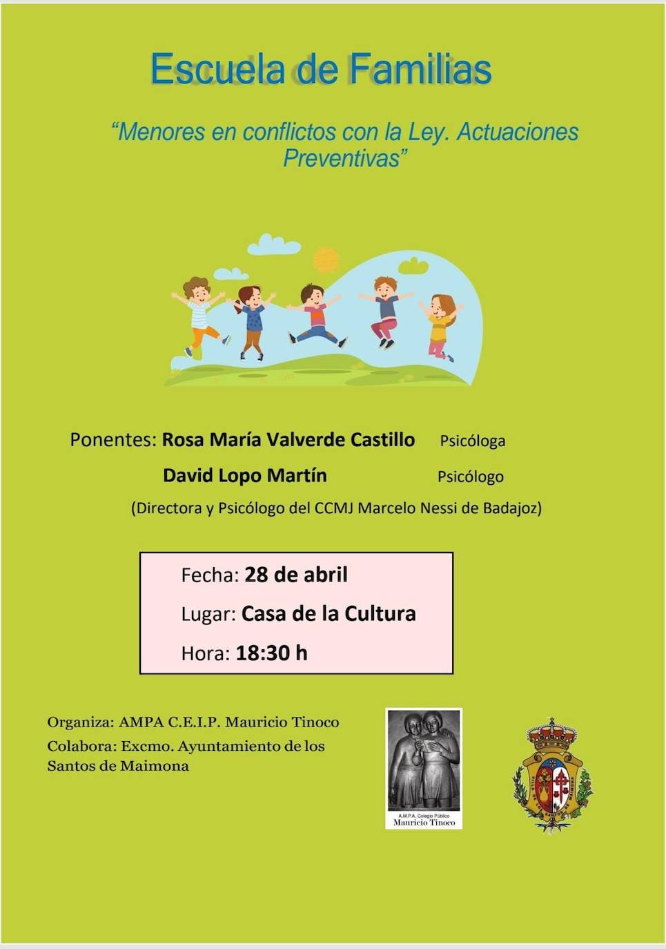 El AMPA del Mauricio Tinoco ha organizado una sesión de Escuela de Familias