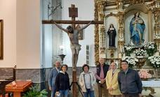 El Cristo de la Sangre volvió a Los Santos tras su restauración en un taller de Cáceres
