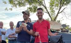 La perra 'Chaparra' ganadora de las carreras de galgos de San Isidro en la modalidad de galgo español