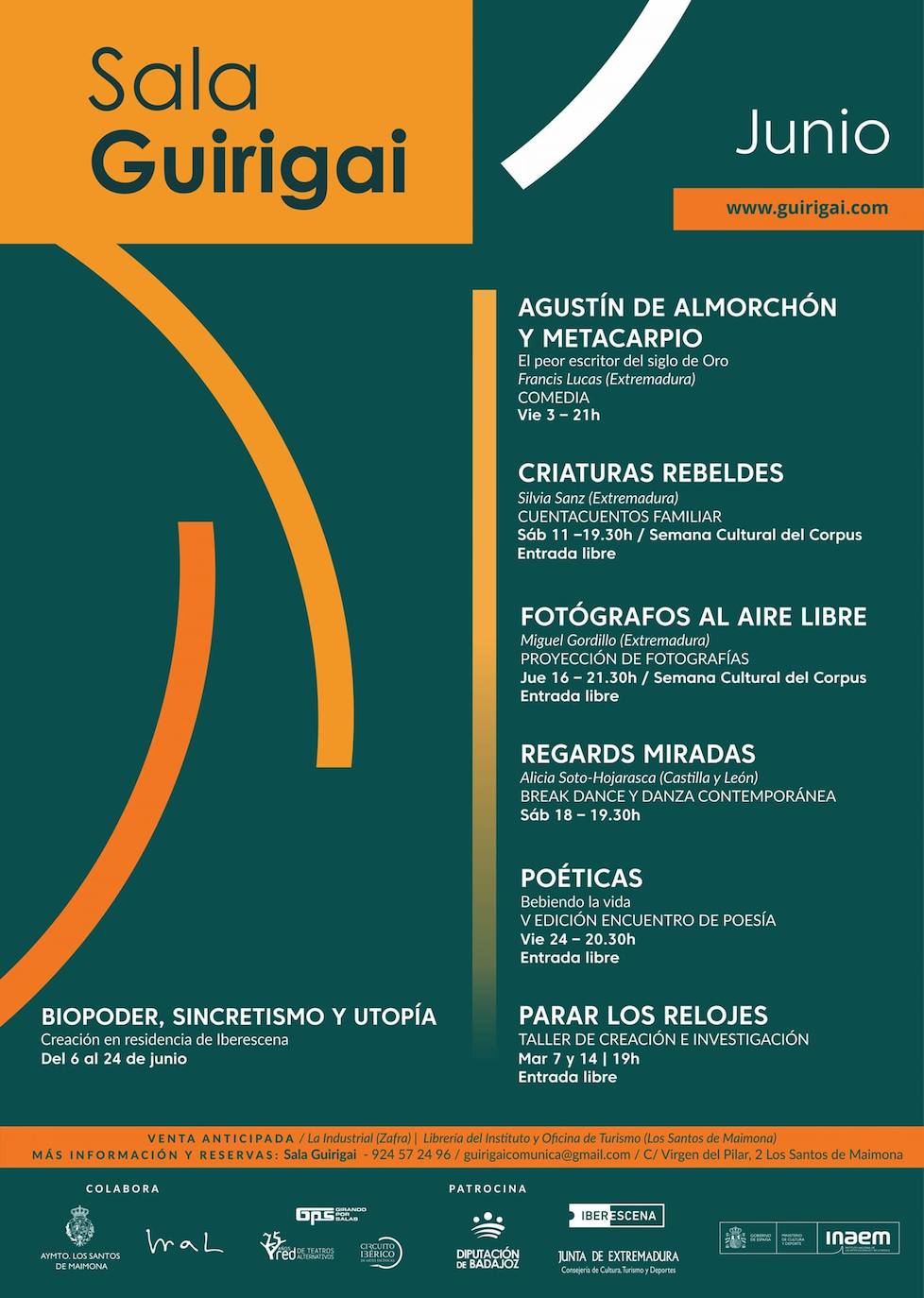 La Sala Guirigai da inicio a su programación de junio con 'Agustín de Almorchón y Metacarpio'