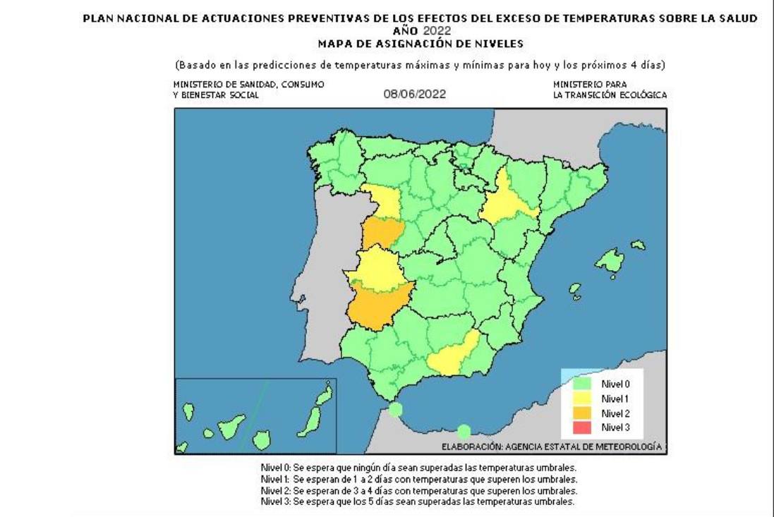 El 112 Extremadura ha activado el nivel naranja hasta el próximo domingo por altas temperaturas