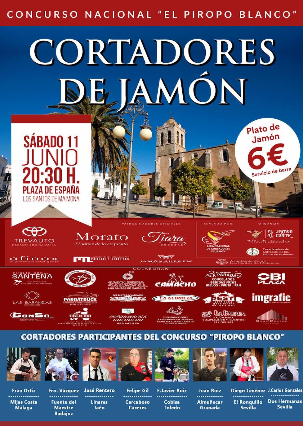 Ocho cortadores de jamón participarán en el Concurso Nacional 'El Piropo Blanco'