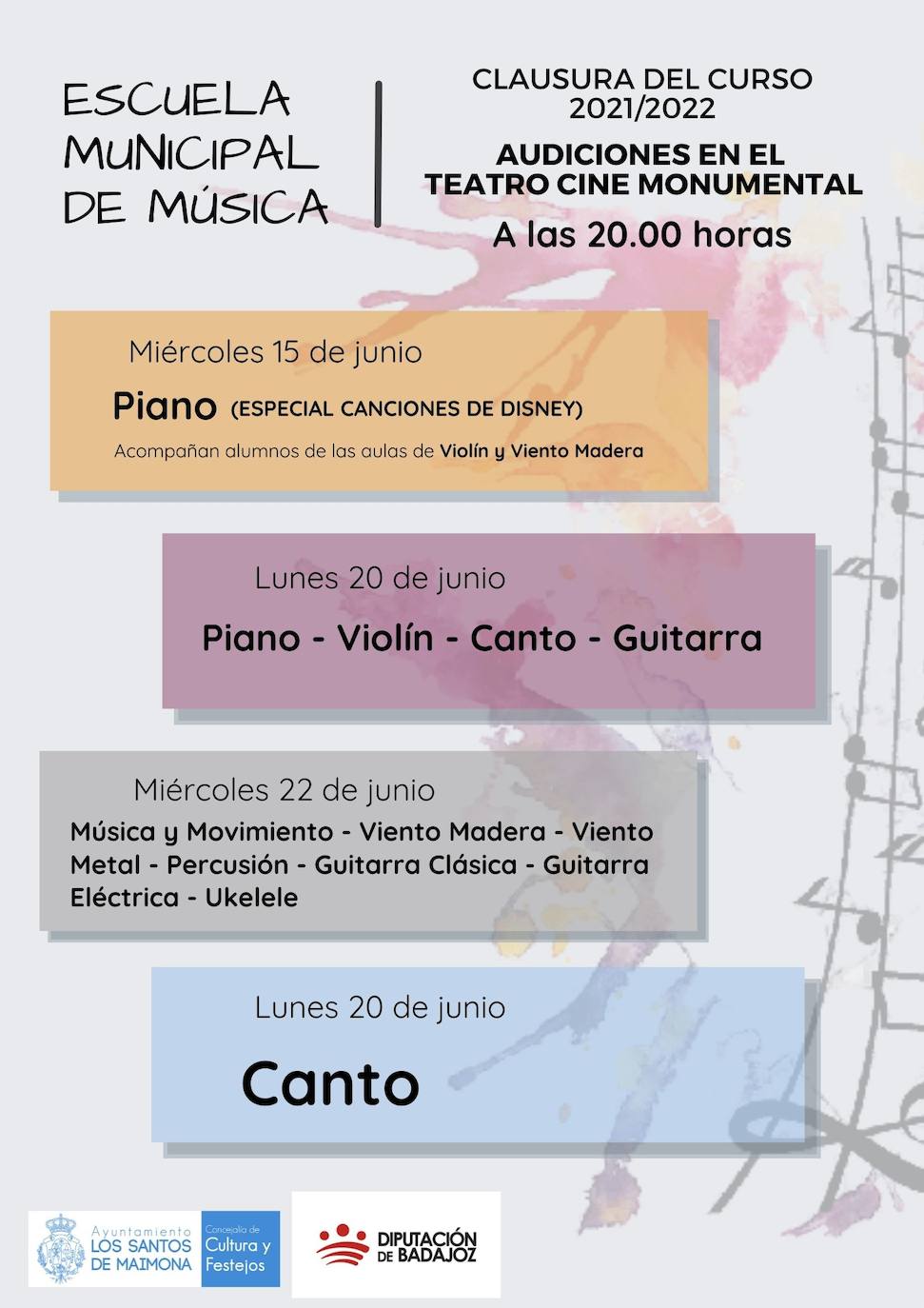 La Escuela Municipal de Música clausura el curso con una serie de audiciones