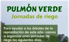 Pulmón Verde organiza unas jornadas de riego de los árboles que plantaron en diciembre