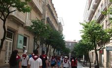 Los jóvenes que hacen el Camino de Santiago han recorrido este lunes el tramo Ourense Cea