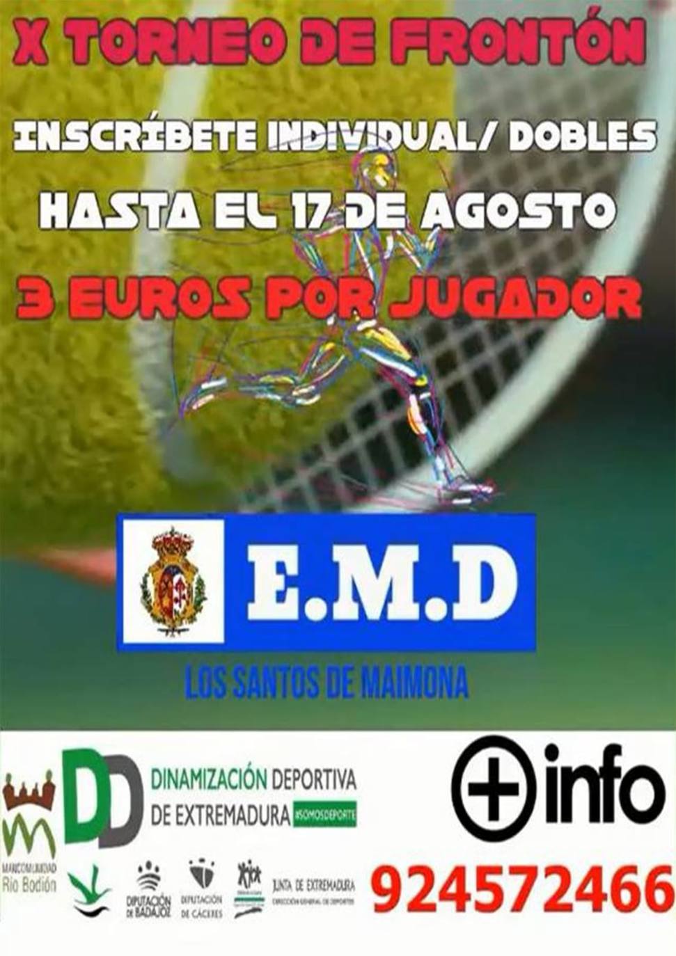 Abierto el periodo de inscripción para participar en el X Torneo de Frontón